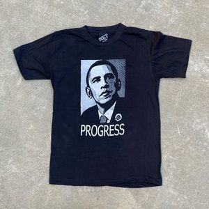 Barack Obama Progress black t shirt